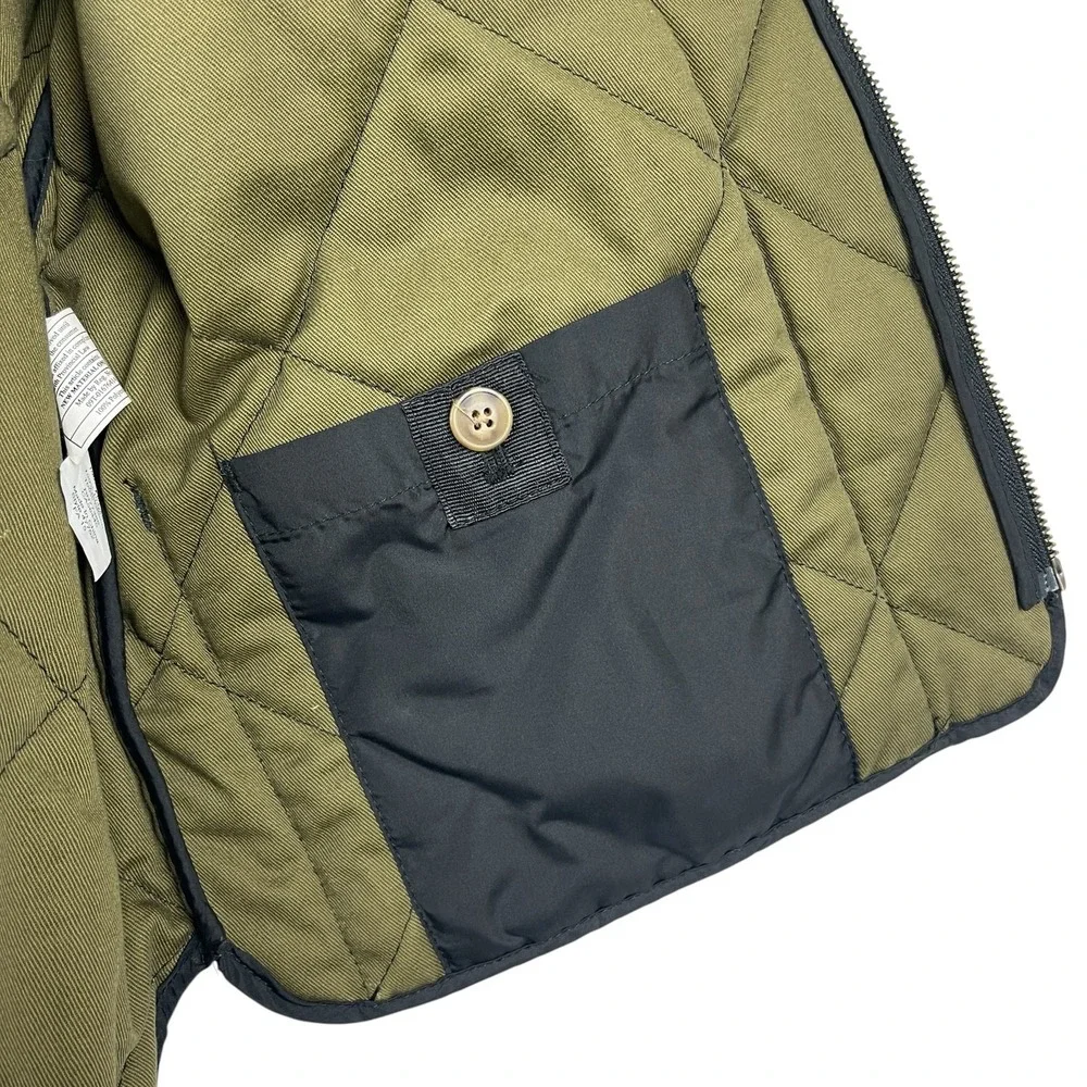 J Crew Outerwear Men's Diamond Quilted Vest Medium Black Full Zip Pockets 47752